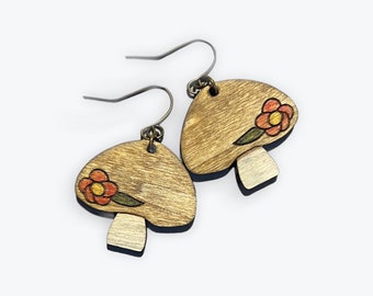 Flower Mushroom Earrings