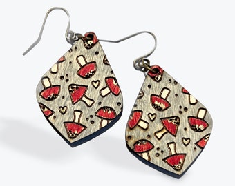 Mini Mushroom Earrings