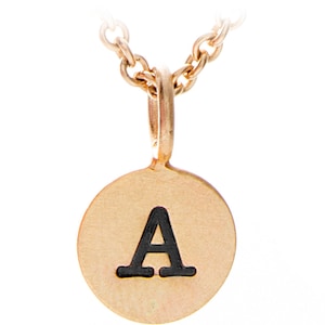Collar con inicial de oro, dije de letra de oro, regalo para papá, dije de inicial, joyería para recién nacidos, regalo de cumpleaños para hija.