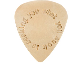 Gold Guitar Pick, Proposal Gift for Him, Personalized Plectrum, 14K Solid Custom Engraved Guitar Pick for Musician Rocker Rock Star