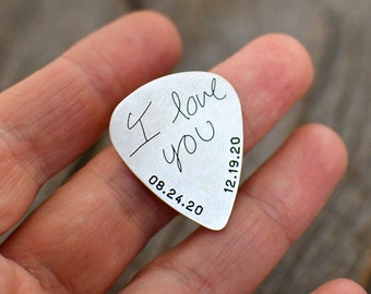 Silver Guitar Pick, Engraved Pick, Personalized Silver Plectrum, Classical Guitar Player Gift, Music Teacher Gift, Guitarist Custom Pick