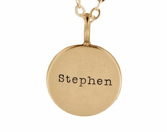 Gold Charm for Mothers Day with Engraved Names