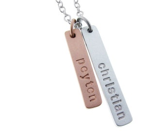 Nameplate Necklace, Personalized ID Tags - Little Luxuries for Mom and Dad, Gift with Name on It