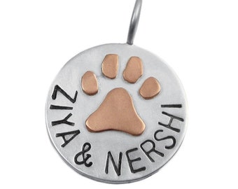 Pawprint necklace personalized, custom dog remembrance necklace, pet loss gift, dog paw print necklace, gift for dog lover, meaningful gifts