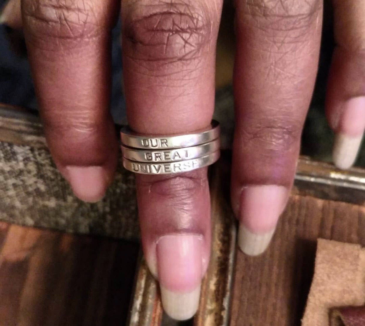 Stackable Name Rings Silver Stacking 