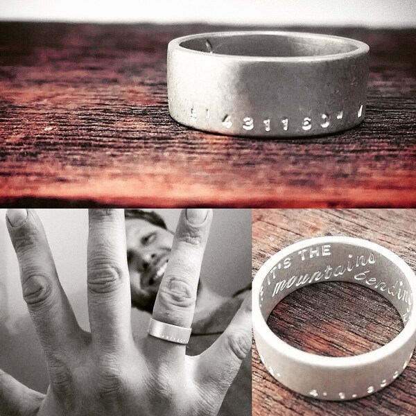 Gps Wedding Ring Etsy