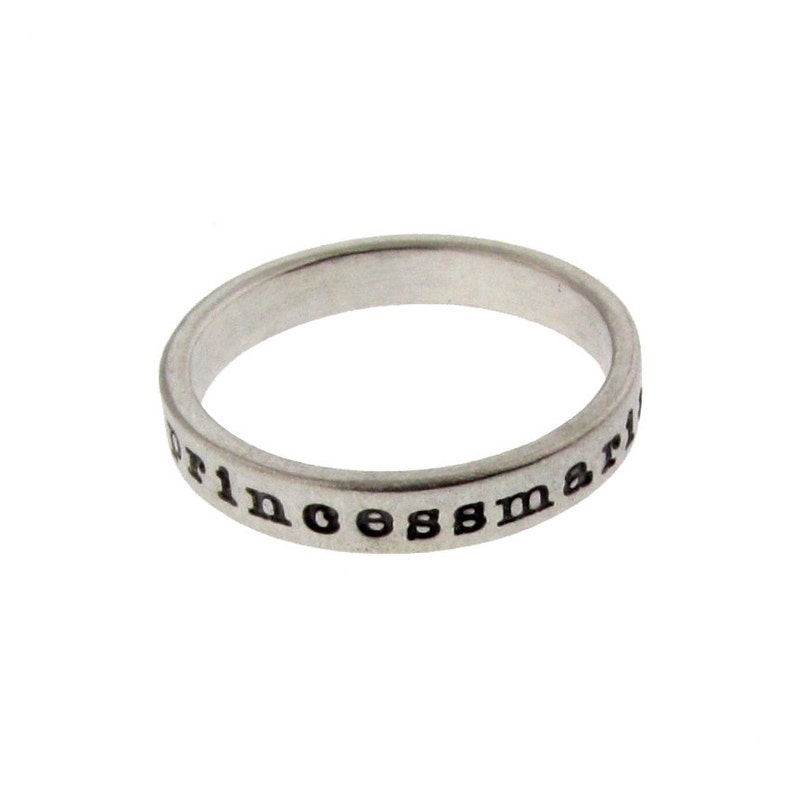 Personalized Rings for Her Silver Ring with Name Engraved New Baby Custom Stacking Jewelry image 2