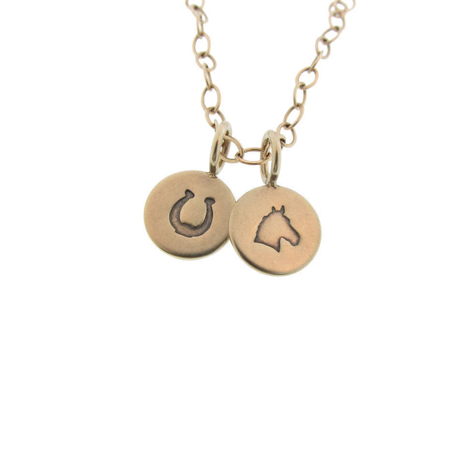 Custom Charm Necklace Petite Gold Charm Minimalist Jewelry Etsy