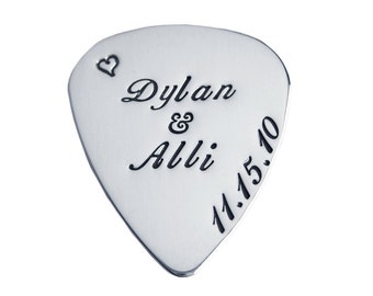 Sterling Silver Guitar Pick Custom Personalized Musician Anniversary Gift Handmade Double Sided Engraved Guitar Player Fashion Xmas Gift