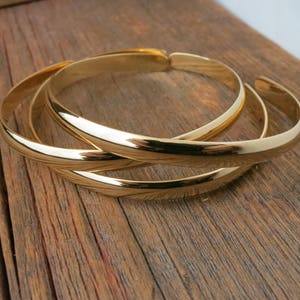 18K Gold Bracelet, 18K Gold Cuff Bracelet, Personalized 18k Gold Cuff, 18K Solid Gold Cuff, 18k Yellow Gold Cuff, Womens 18K Gold Bracelet image 1