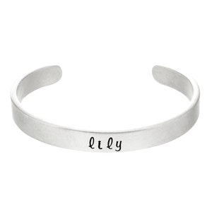 Sterling Silver Bracelet for Toddler, Kids Name Bracelet for Girls, Personalized Cuff Bracelet, Baby Name Bracelet, Secret Message Cuff