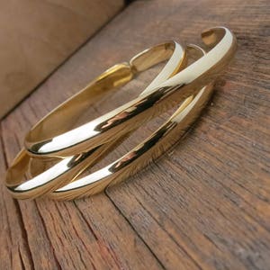 18K Gold Bracelet, 18K Gold Cuff Bracelet, Personalized 18k Gold Cuff, 18K Solid Gold Cuff, 18k Yellow Gold Cuff, Womens 18K Gold Bracelet image 4