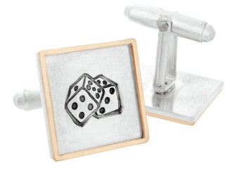Square Cuff Links - Boss Day - Mens Personalized Accessory - Father's Day Gift with Monogram, Initials, Names
