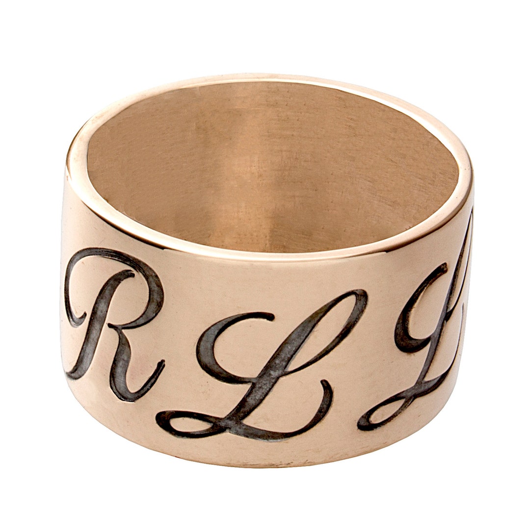 Wide Band Rings for Women Wide Band Ring Gold 14K Statement Etsy