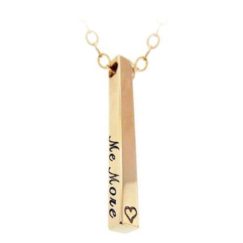 Fathers Day Gift! Personalised Photo//Text Engraved Square Necklace Pendant