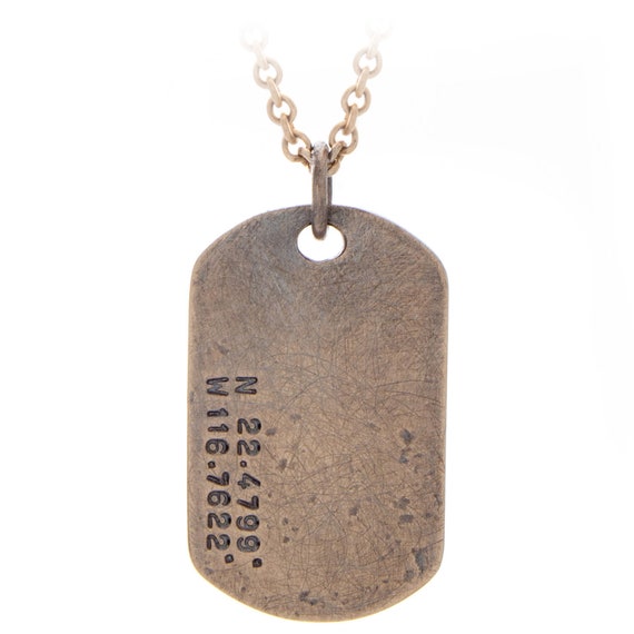 Men's Custom Coordinates Necklace - Wanderlust Necklace