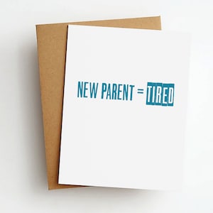 parent fatigué nouvelle carte bébé