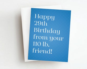 110lb friend funny birthday card