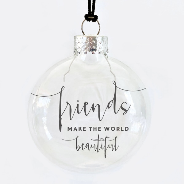 Friends Glass Ornament Etsy