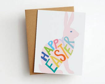 easter rabbit greeting card
