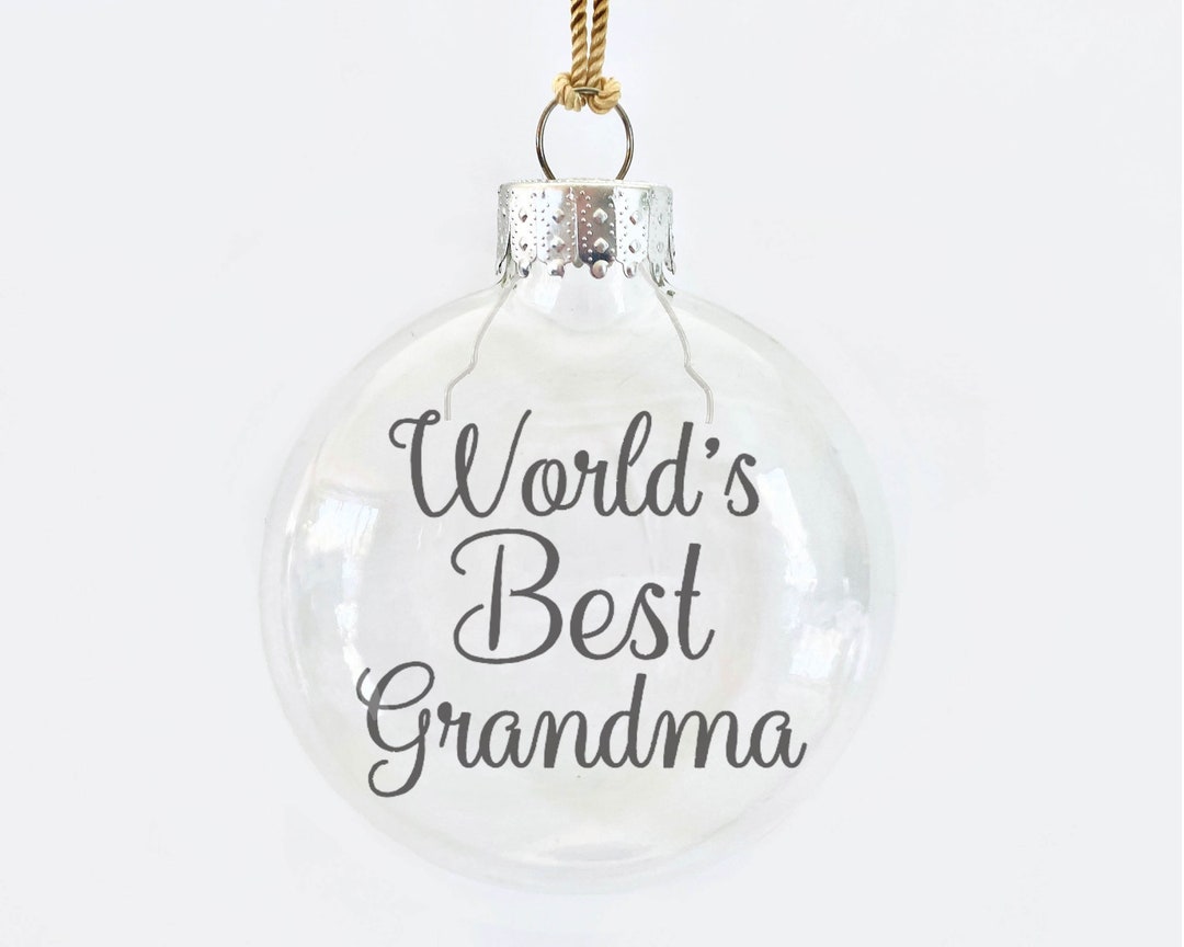 World's Best Grandma Seethrough Glass Holiday Ornament Etsy
