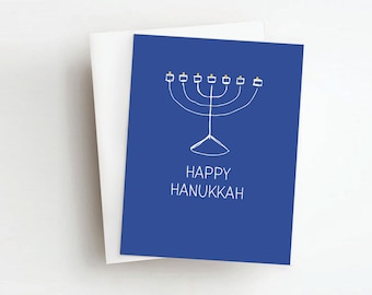 happy hanukkah greeting card