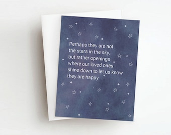 stars in the sky sympathy card