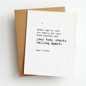 body falling apart birthday card