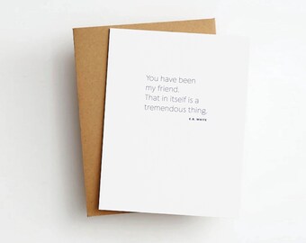 tremendous thing friendship greeting card