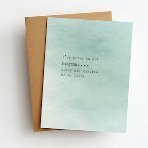 agire normale carta umoristica
