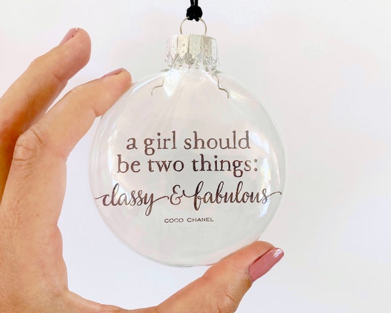 Chanel christmas ornaments etsy Clearance