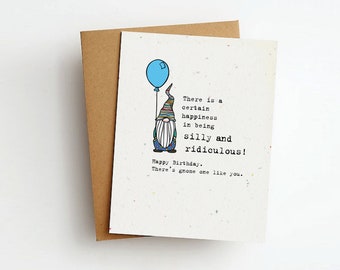 gnome birthday greeting card