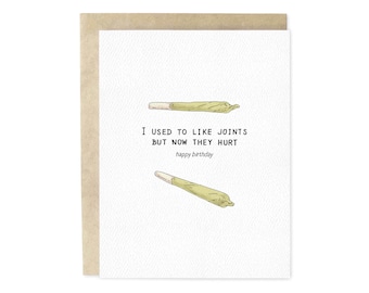 Joints Funny Birthday Hand-Illustrated Greeting Card
