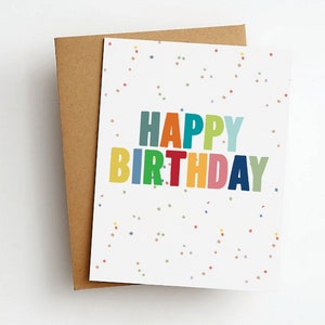 Carte d’anniversaire de confettis bday