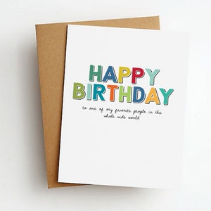 carte préférée d’anniversaire
