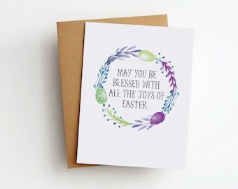 joys of easter greeting card