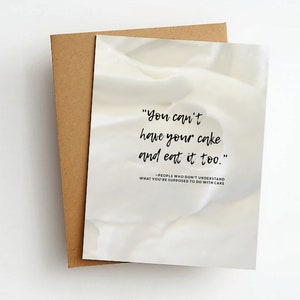 avoir le gâteau et le manger aussi carte de vœux