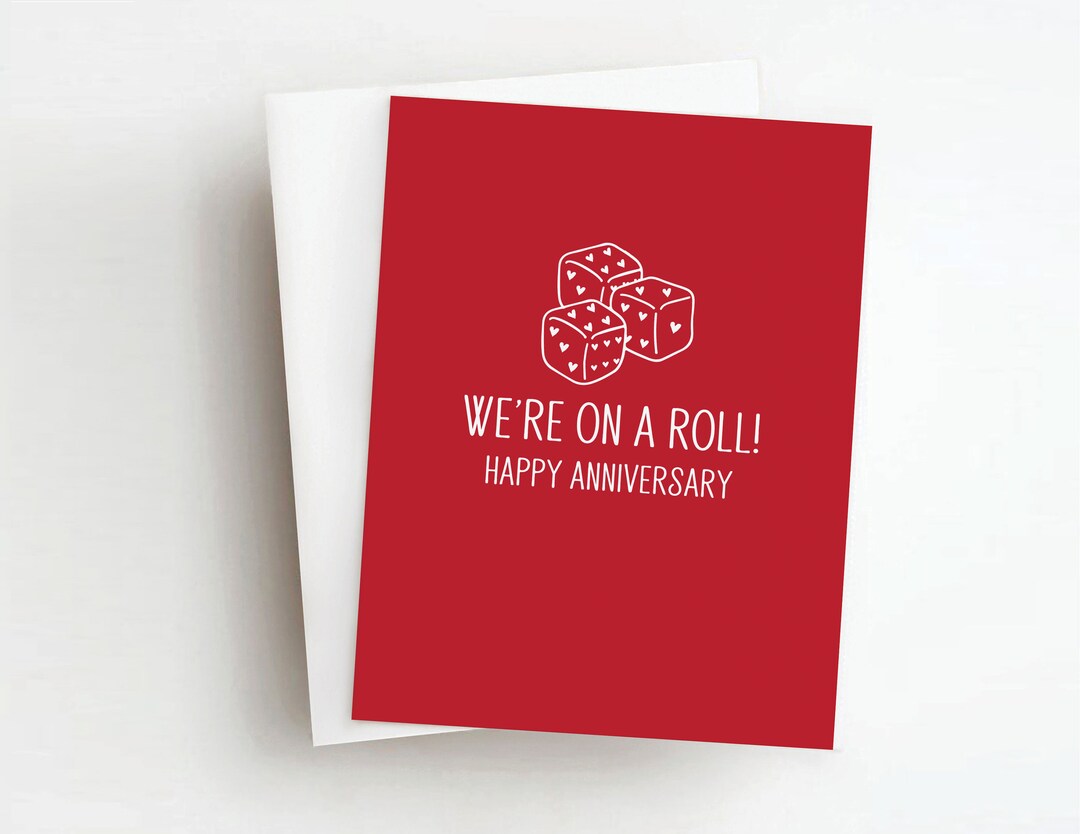 On a Roll Anniversary Greeting Card - Etsy