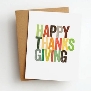 thanksgiving colors greeting card