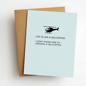 helicopter humor card