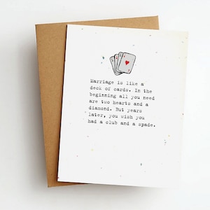 jeu de cartes carte de mariage/anniversaire