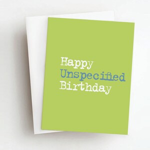 carte d’anniversaire non spécifiée