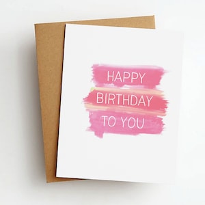 carte d’anniversaire « aquarelle bday »