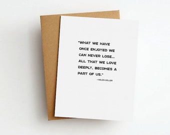 helen keller sympathy card