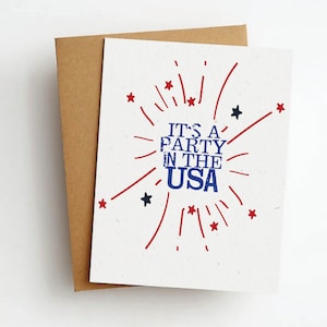 fête aux USA 4 juillet carte de voeux