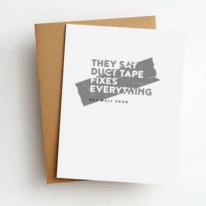 Duct tape get well card