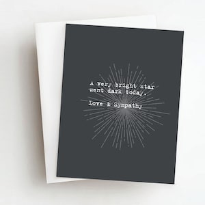 étoile est devenue sombre carte de sympathie