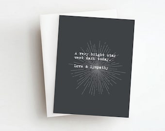 star went dark sympathy card