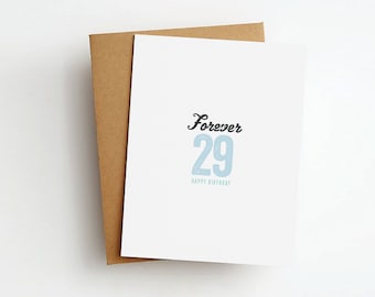 cartão de aniversário para sempre de 29 anos