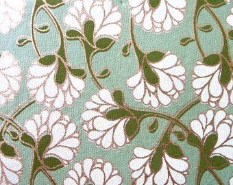 Notecards - Floral Blooms on Sage - (Set of 10)